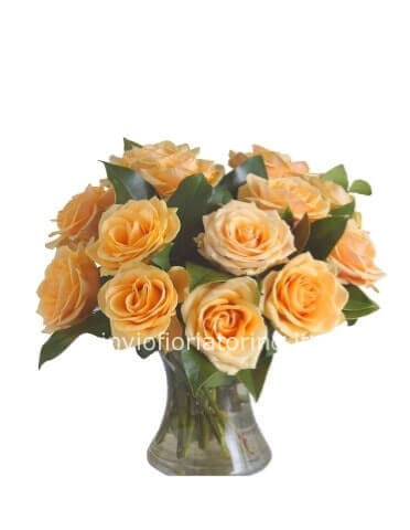 Bouquet di rose arancio piccolo